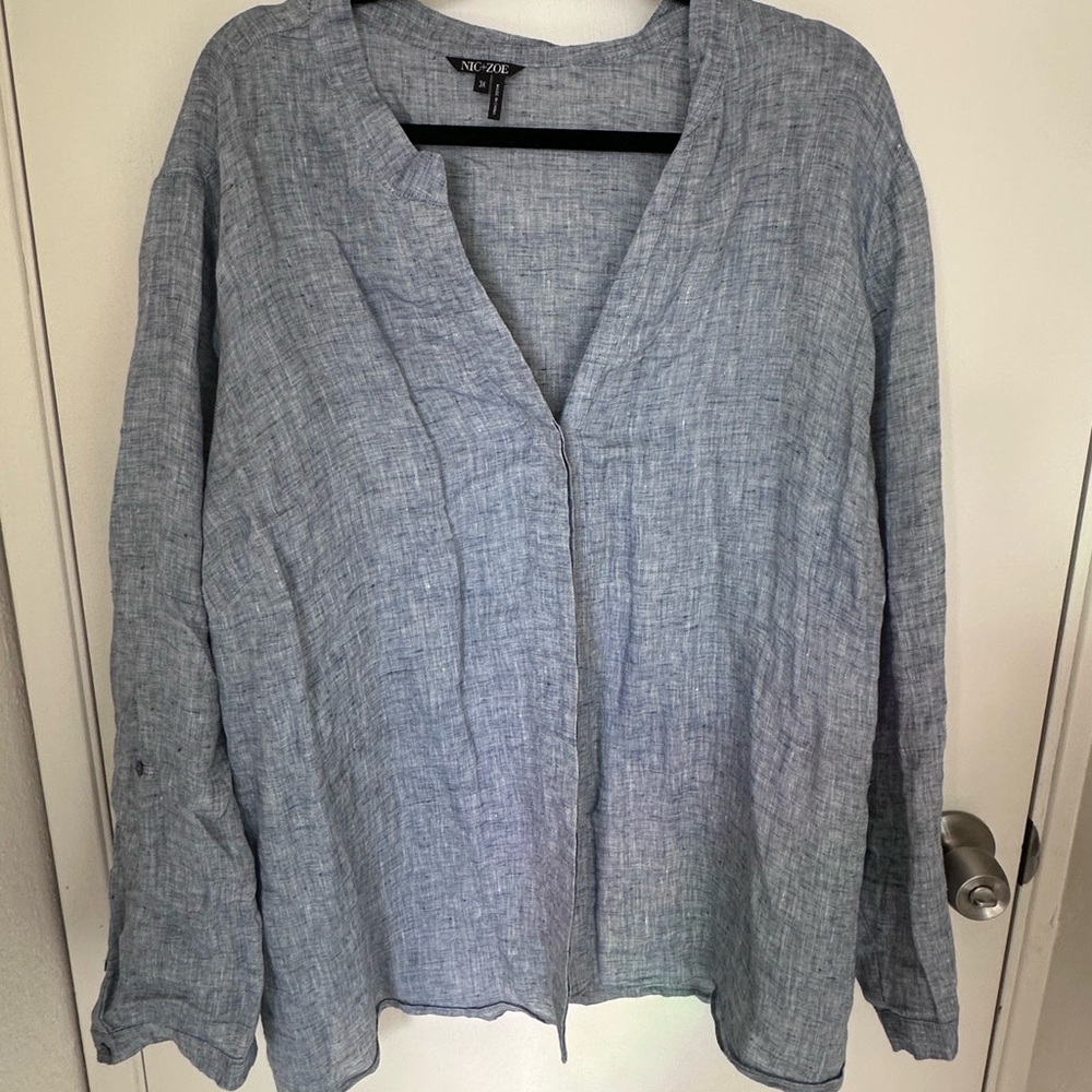 NIC+ZOE Elegant Blouse in Blue